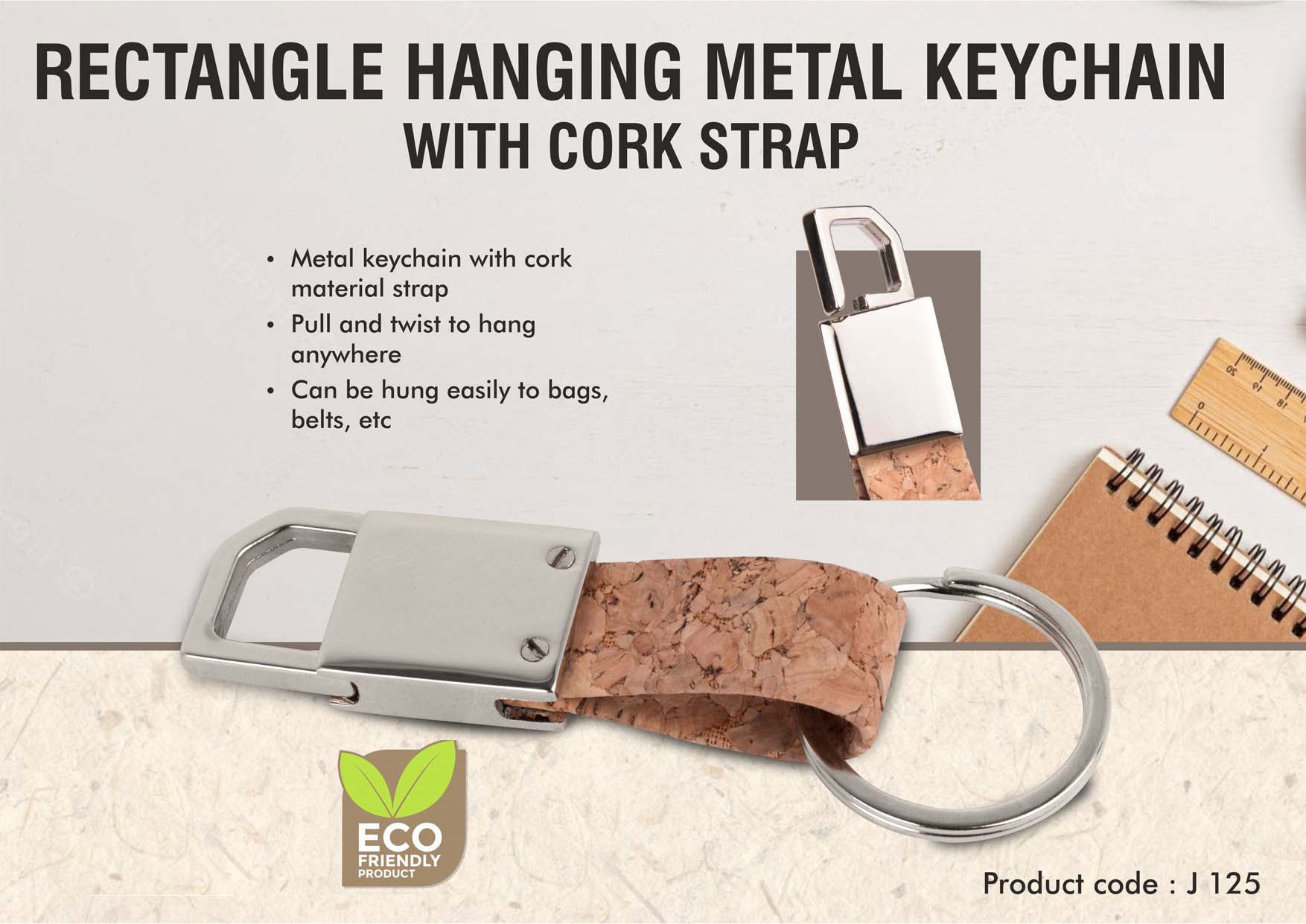 Cork-Strap Professional | Premium Metal Professional Keychain