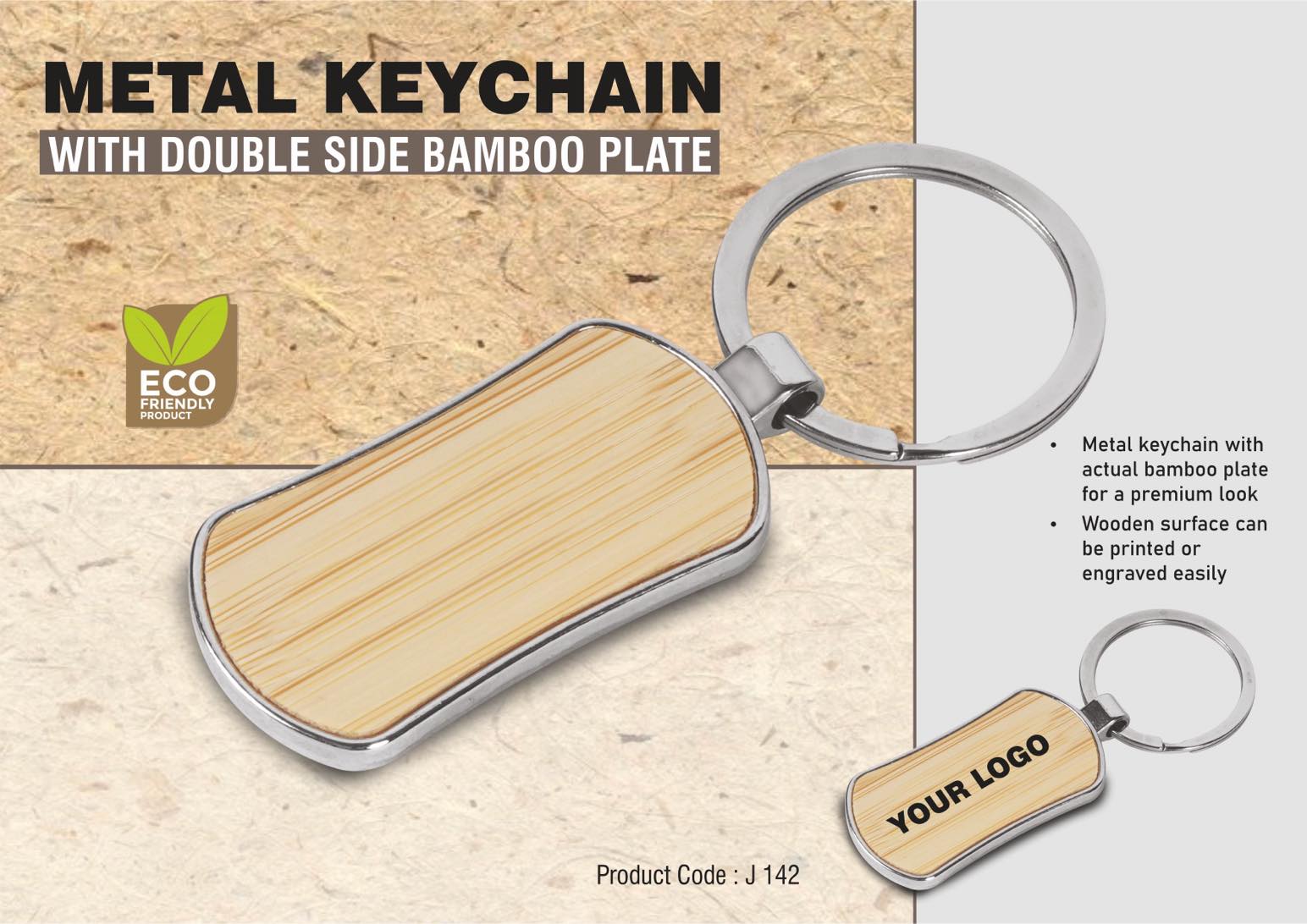 Bamboo Plate Suite | Premium Metal Professional Keychain