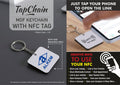 TapChain Square NFC | Customized MDF Smart Keychain Tag