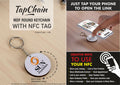 TapChain Round NFC | Customized MDF Smart Keychain Tag