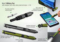 6-in-1 Military Utility Pen | Compass, Torch & Phone Stand