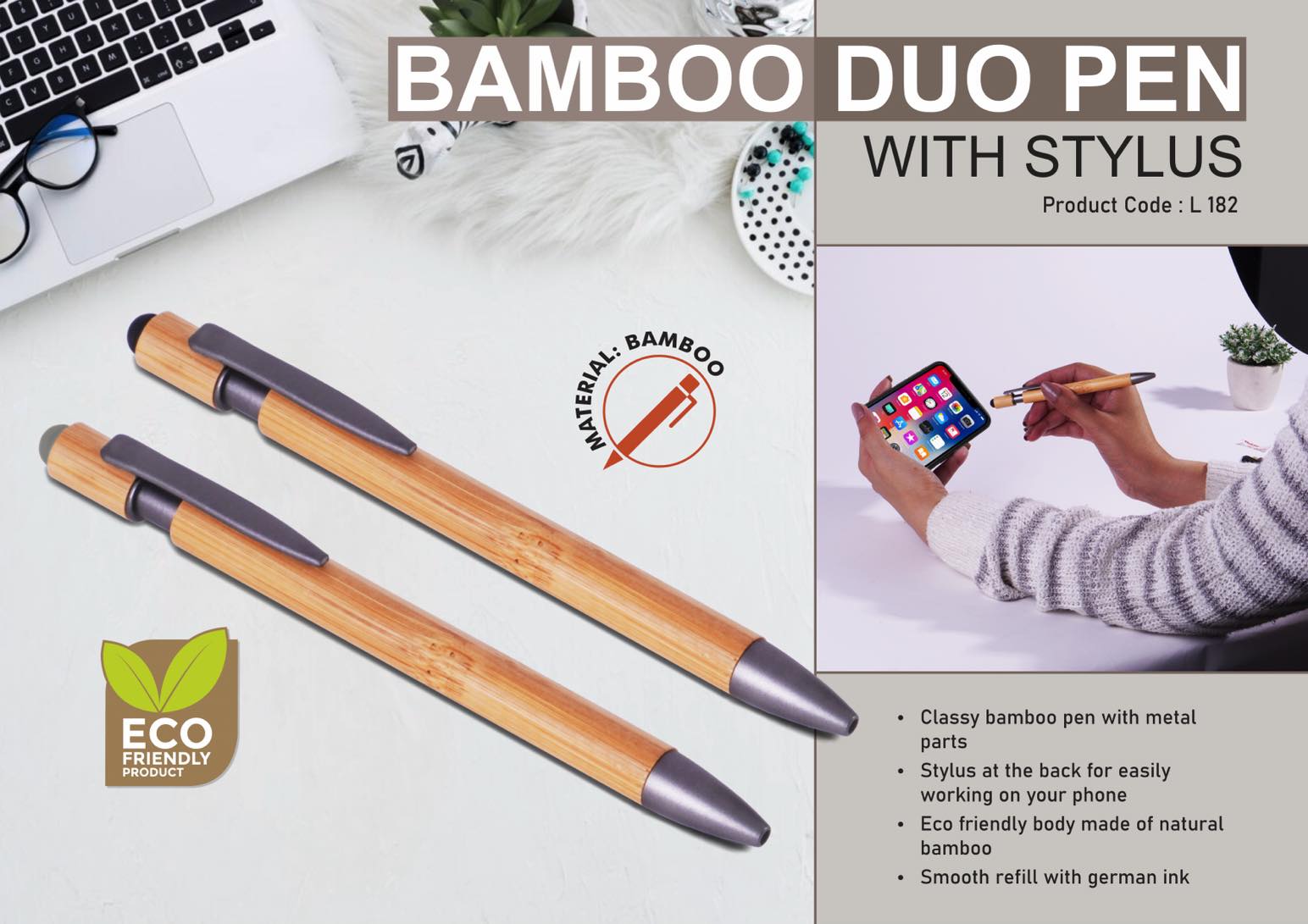 Bamboo Stylus Signature | Premium Duo-Function Professional Pen