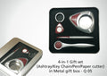 Paper Cutter & Metal Pen Trio | 4-Pc Novelty Gifting Set