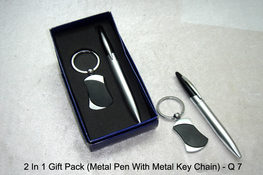 Premium Metal Signature Duo | Pen & Metal Keychain Set