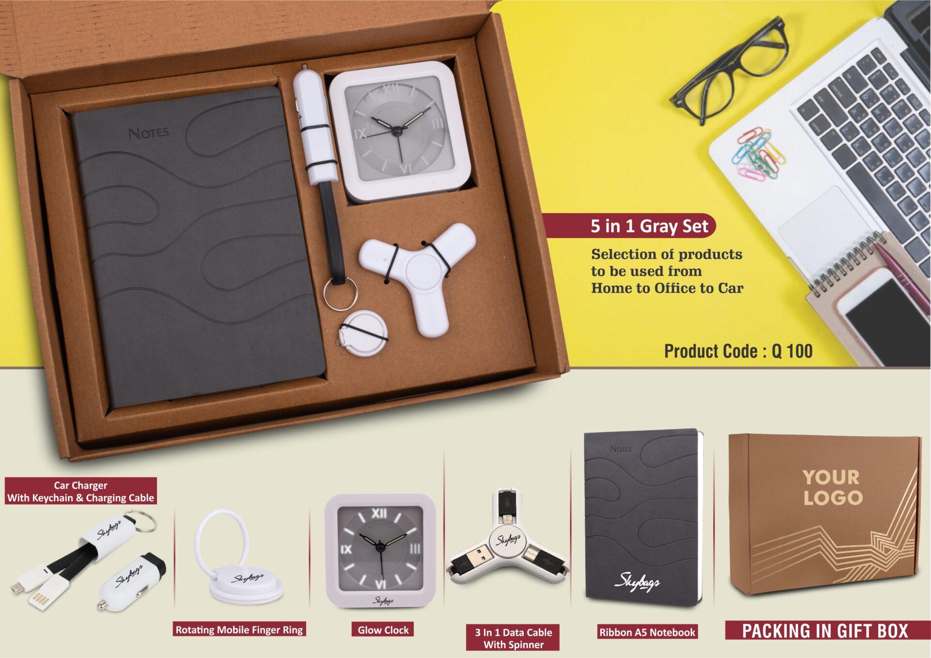 Mobile Finger Ring Duo | 5-Pc Spinner Executive Suite