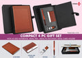 Tan Executive Gifting | 4-Pc A5 Notebook, Pen & Accessory Kit