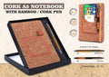 A5 Cork Sustainability Duo | Bamboo & Cork Pen Set
