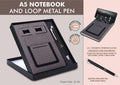 Multifunction Gray Portfolio Duo | Classy Metal Pen Set