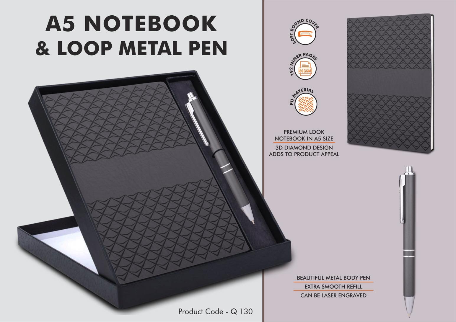 Dune Professional Signature Duo | A5 Notebook & Pen Set