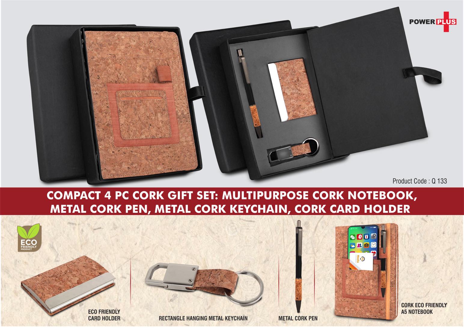 Multipurpose Cork Executive Suite | 4-Pc Eco Gift Set