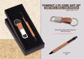 Compact Cork Duo Ensemble | Premium Pen & Metal Keychain set