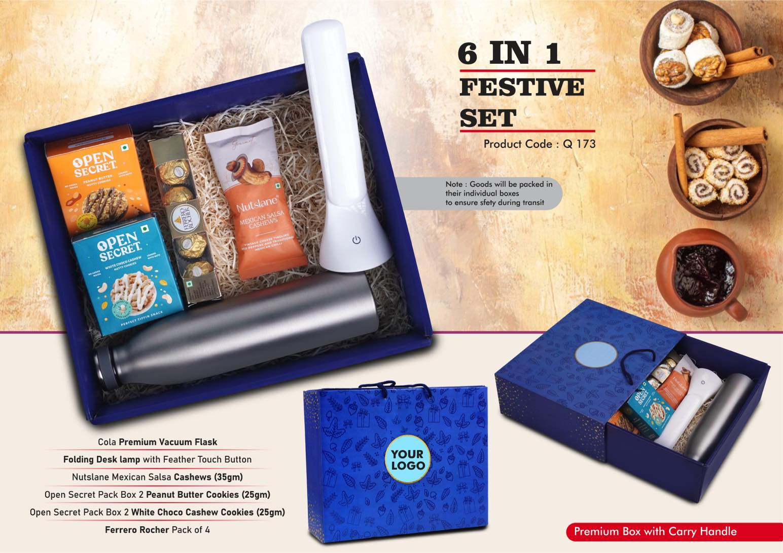 Cola Vacuum Flask & Folding Lamp | 6-Pc Festive Gourmet