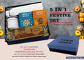 Square Insulated Bottle & Mug | 5-Pc Festive Celebration Set