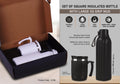 Insulated Square Bottle & SS Mug | Premium Hydration Set