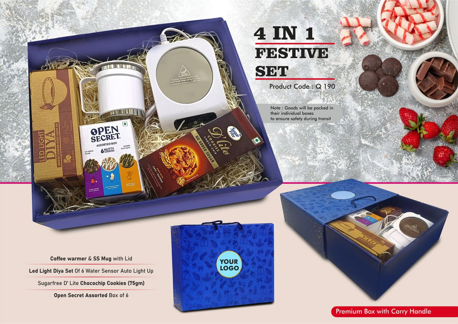 Induction Coffee Warmer Suite | 4-Pc Festive Induction Set