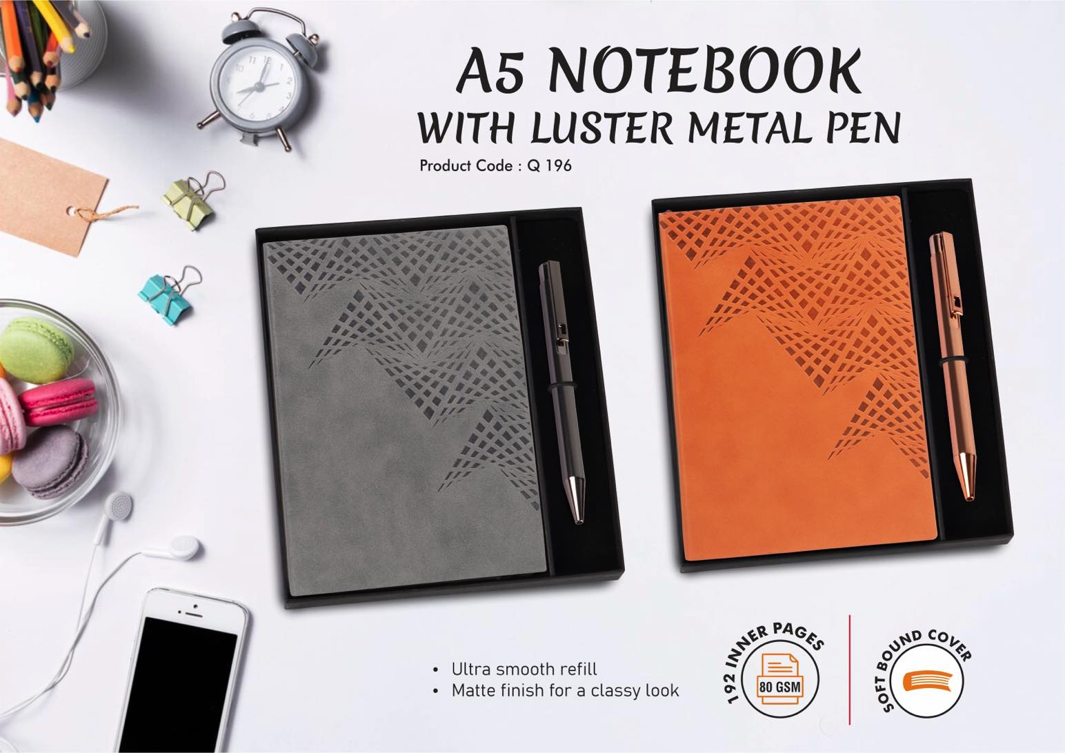 Luster Elite Ensemble | 2-in-1 Signature Notebook & Metal Pen