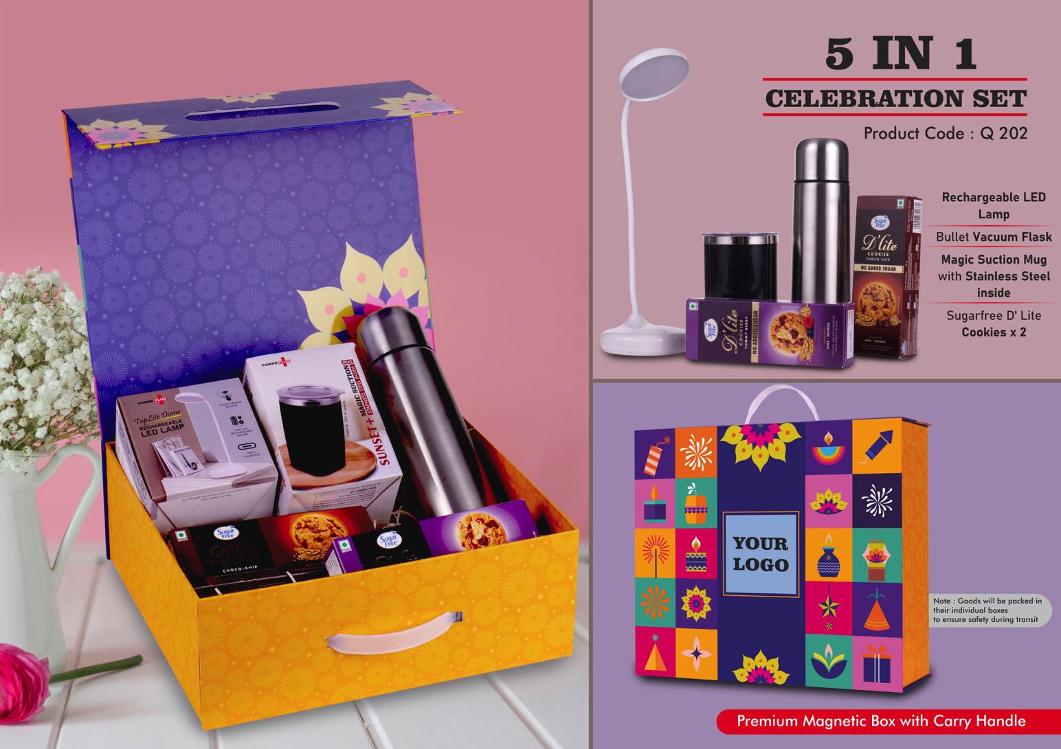 Suction Mug & Bullet Vacuum Flask | 5-Pc Celebration Set