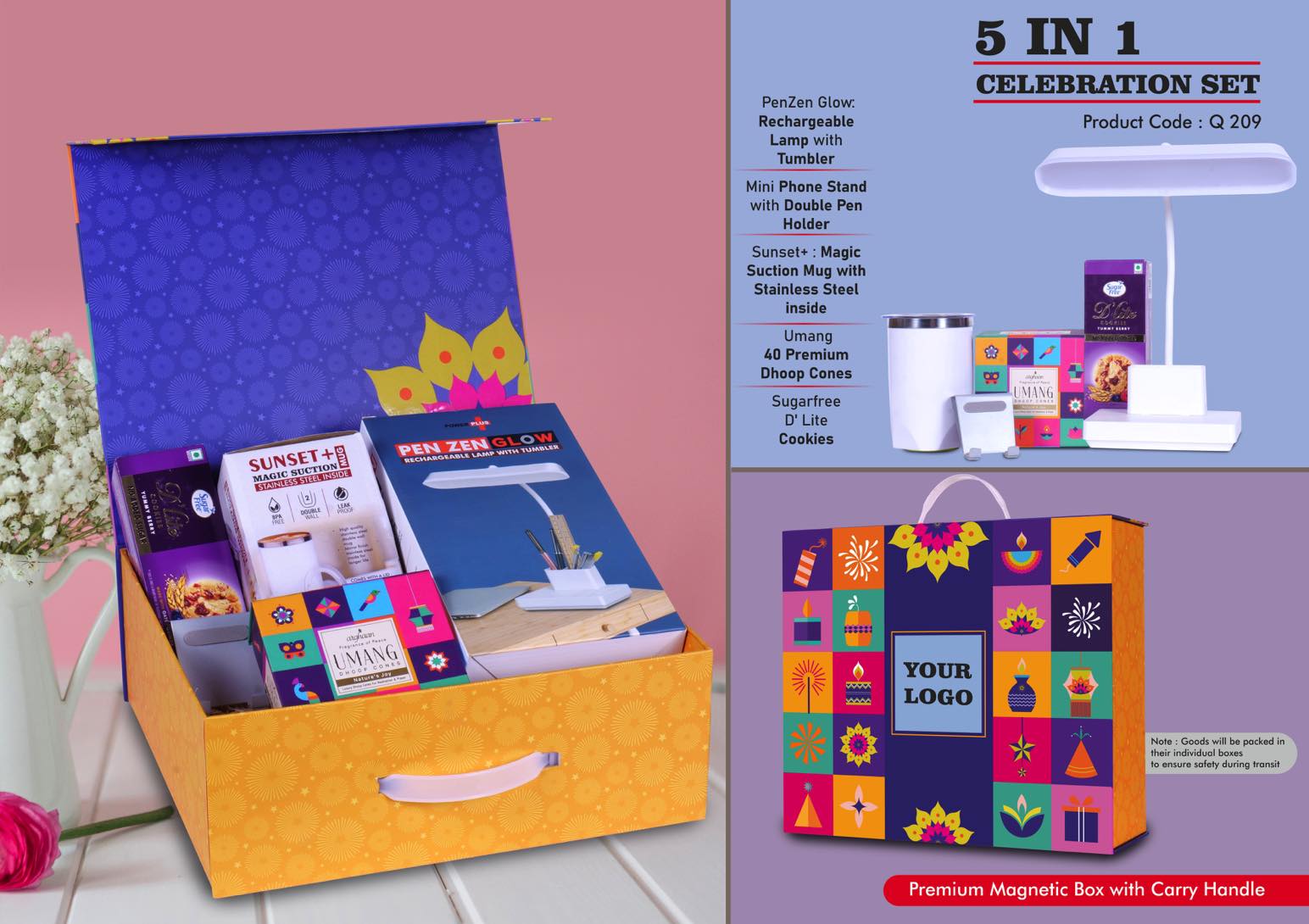 Premium Rechargeable Lamp Suite | 5-Pc Celebration Gift Set