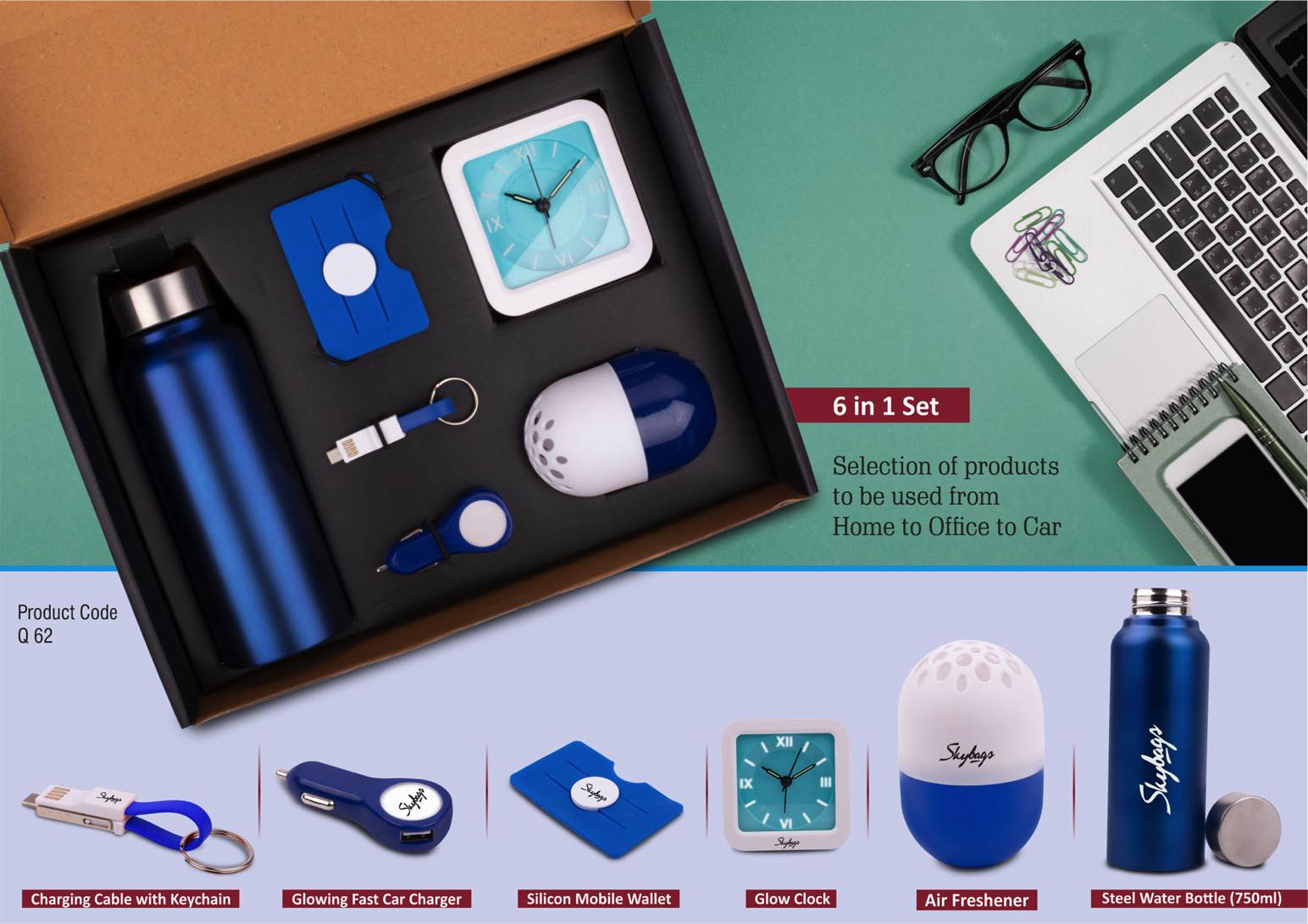 Silicon Mobile Wallet Excellence | 6-Pc Glowing Bottle Suite