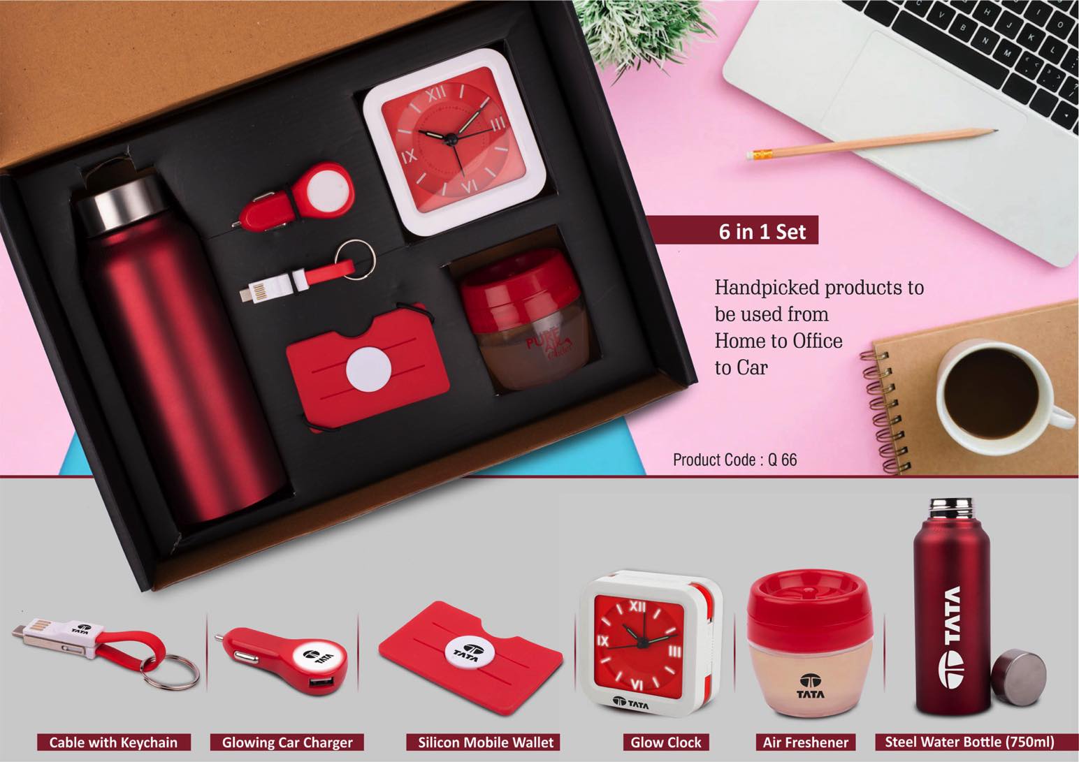 Adjustable Mobile Wallet Trio | 6-Pc Glowing Bottle Suite