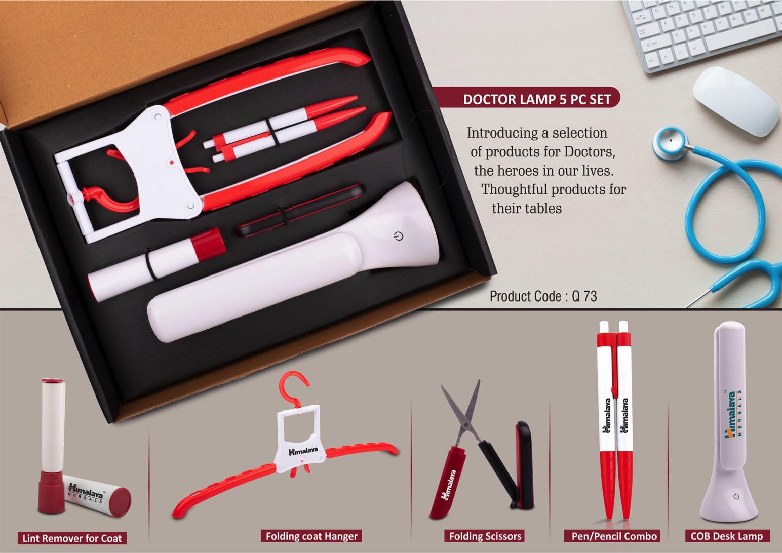 Folding COB Desk Lamp Suite | 5-Pc Professional Kit