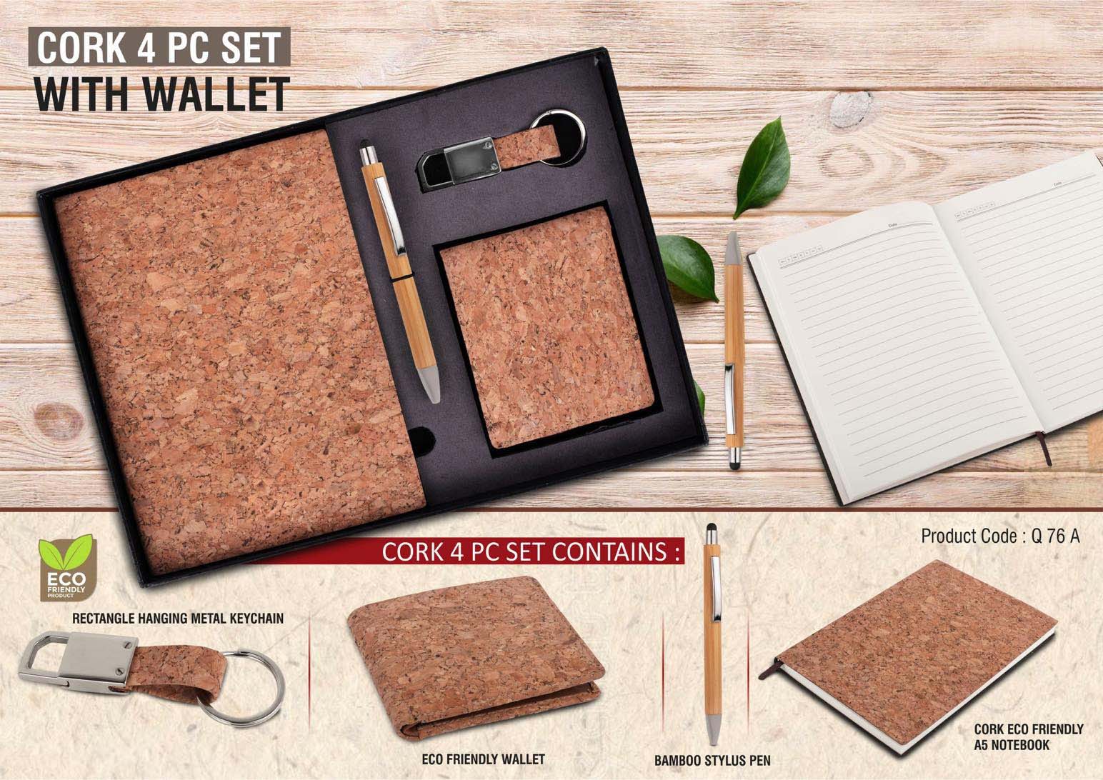 Cork Wallet & Professional Duo | Cork Notebook & Pen Set
