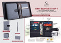 Canvas Gray Ensemble | 4-Pc Passport, Wallet, Card & Pen Kit