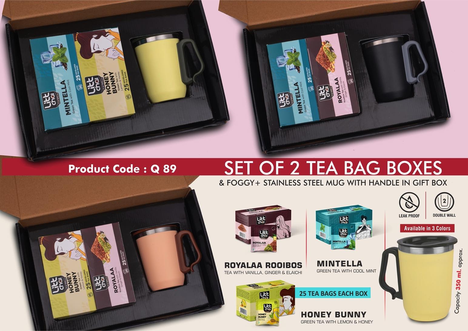 Gourmet Tea & Foggy+ SS Mug | 3-Pc Celebration Suite