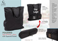 Folding Zippered Travel Tote | Exterior Phone & Wallet Pocket