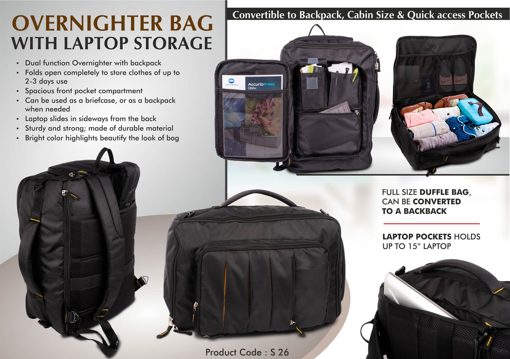 Cabin-Size Overnighter Suite | Convertible Backpack & Tech Storage