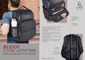 Buddy Two-Tone Padded Backpack | Dual Bottle Pocket Suite