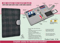 Gray-Checked Tweed Passport Suite | SIM-Safe Travel Holder