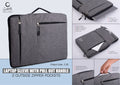 Pull-Out Handle Laptop Sleeve | Multi-Zipper Gadget Protection