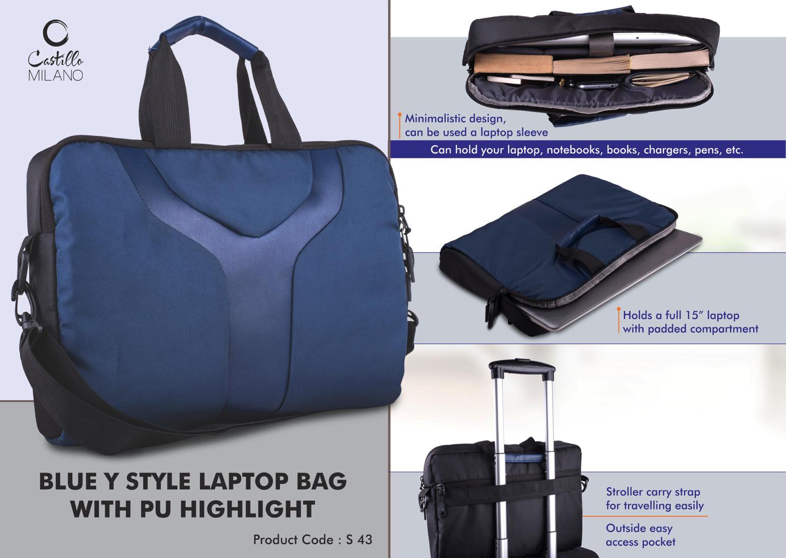 PU-Highlight Y-Style Bag | Professional Laptop Companion