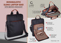 Minimalist Sleek Laptop Sling | Brown Highlight Professional Bag