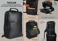 Taylor Elegant PU Portfolio | Hidden Pocket Executive Backpack