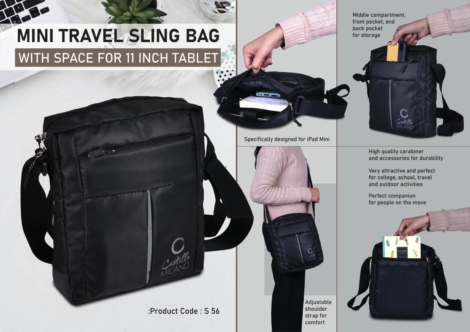 11-Inch Tablet Signature Sling | Mini Tech Travel Suite